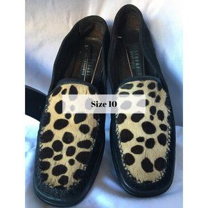 Stuart Weitzman Suede Animal Print Loafer | Size 10